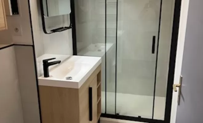 pose de carrelage et meubles salle de bain