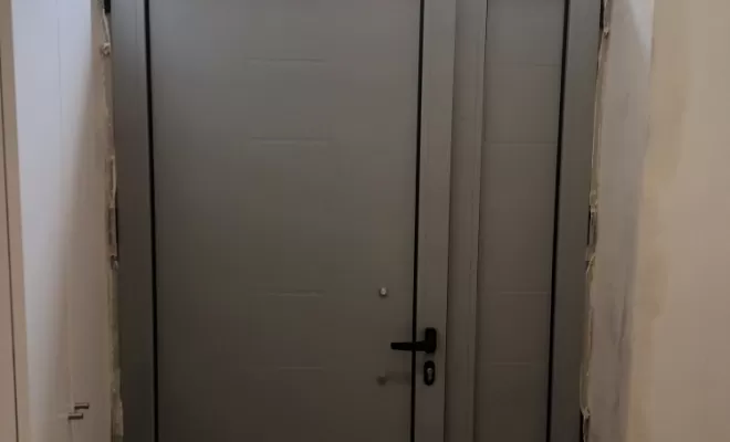 pose de porte côte intérieur 