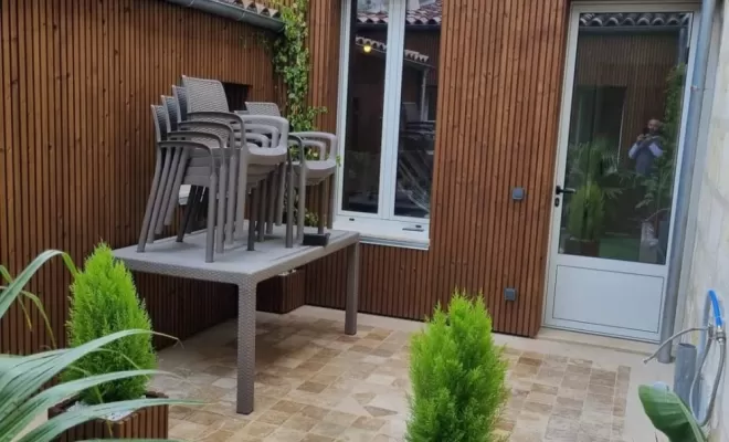 travaux fini de une belle terrasse 