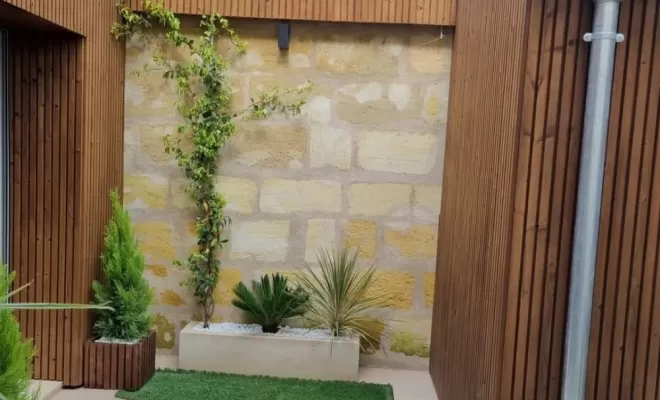 travaux fini de une belle espace verte 