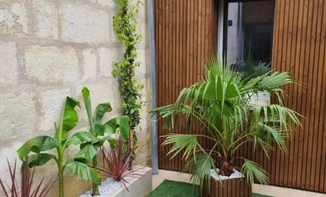travaux fini de une belle espace verte 