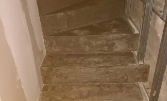 maçonnerie création de escalier en béton 